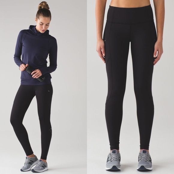 Lululemon Cadence Crusher Tights Black Stretch Compression Leggings 2 - Picture 9 of 10